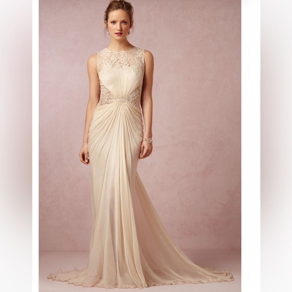 TADASHI SHOJI BEADED CRINKLE CHIFFON / BHLDN